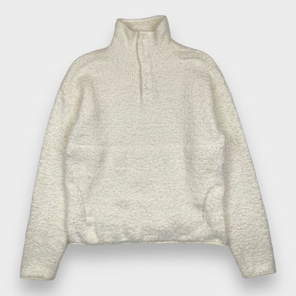 SKIMS Cozy Knit Boucle Set Pullover Sweater Relaxed Pants in Bone Women's M/L - Picture 2 of 13